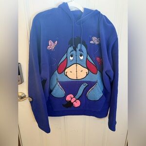 Disney Purple Hoodie with Eeyore and Pink Butterflies